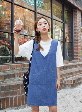 【owole 朴瑟seul】纯白木耳边装饰吊带裙