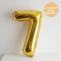 32-дюймовый золотой номер 7 Отправить дует соломинку