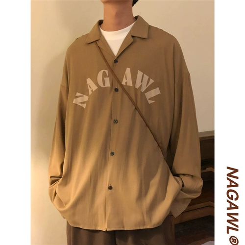 Осенняя ретро японская рубашка, куртка для отдыха, оверсайз, в американском стиле, изысканный стиль