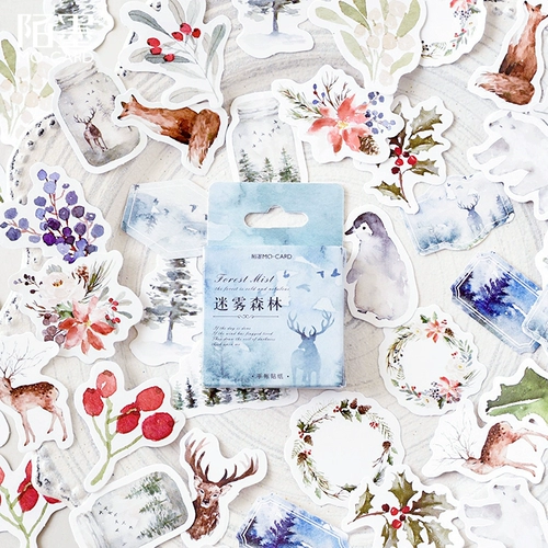 Картридж, зимняя милая наклейка, наклейки, 46 штук в упаковке