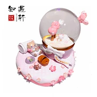 Starbucks Spring Pink Cherry Blossom Season Limited Butterfly Узел Spring Tour Picnic Cat Cherry Blossom Просмотр хрустального мяча города