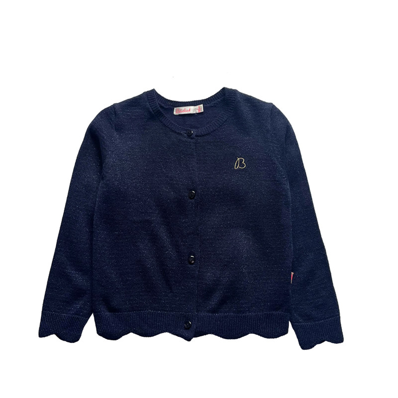 Dark blue cardigan, silk threads, thin sweater, 2 years