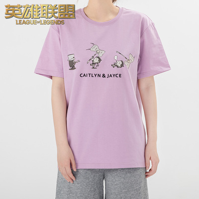 taobao agent League of Legends LOL Little Hero Katelin and Jess Comics Short -sleeved T -shirt