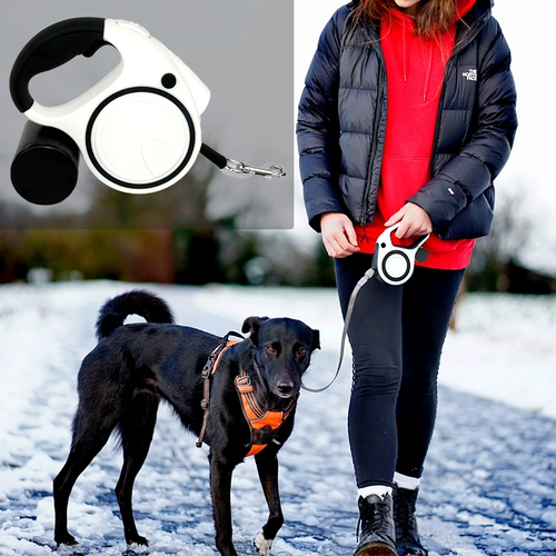 Собаки и кошачья автоматическая телескопическая тяговая веревка средние маленькие собаки с лампами, ходячими собаками, профилактикой спорта на открытом воздухе и разбивают бесплатные домашние принадлежности