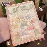 [Sianbutu Pan Peach Club] Корт Розовый и Симпатичная Девушка Старший Старший IPAD Shell Plablet Case Case iPadpro защитный крышка Air3/4/5