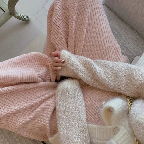 Розовые утепленные бархатные осенние демисезонные штаны для беременных, свободный прямой крой