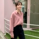 Handu Yishe 2021 Quần áo mùa xuân của phụ nữ Hàn Quốc mới màu đặc, lỏng và mỏng áo dài tay áo sơ mi thời trang - Áo sơ mi dài tay