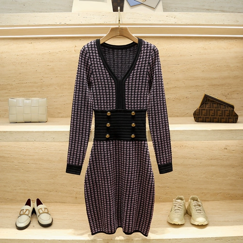 Демисезонный лонгслив, корсет, трикотажная булавка, демисезонная юбка, платье, с рукавом