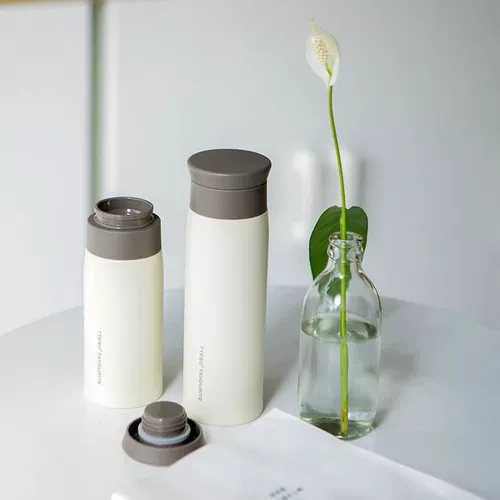 Портативный трендовый стакан из нержавеющей стали, в корейском стиле, простой и элегантный дизайн