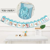 Синий фазовый рамный флаг флаг золотой порошок