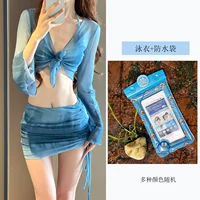 Купальник, комплект, непромокаемая сумка, 4 предмета