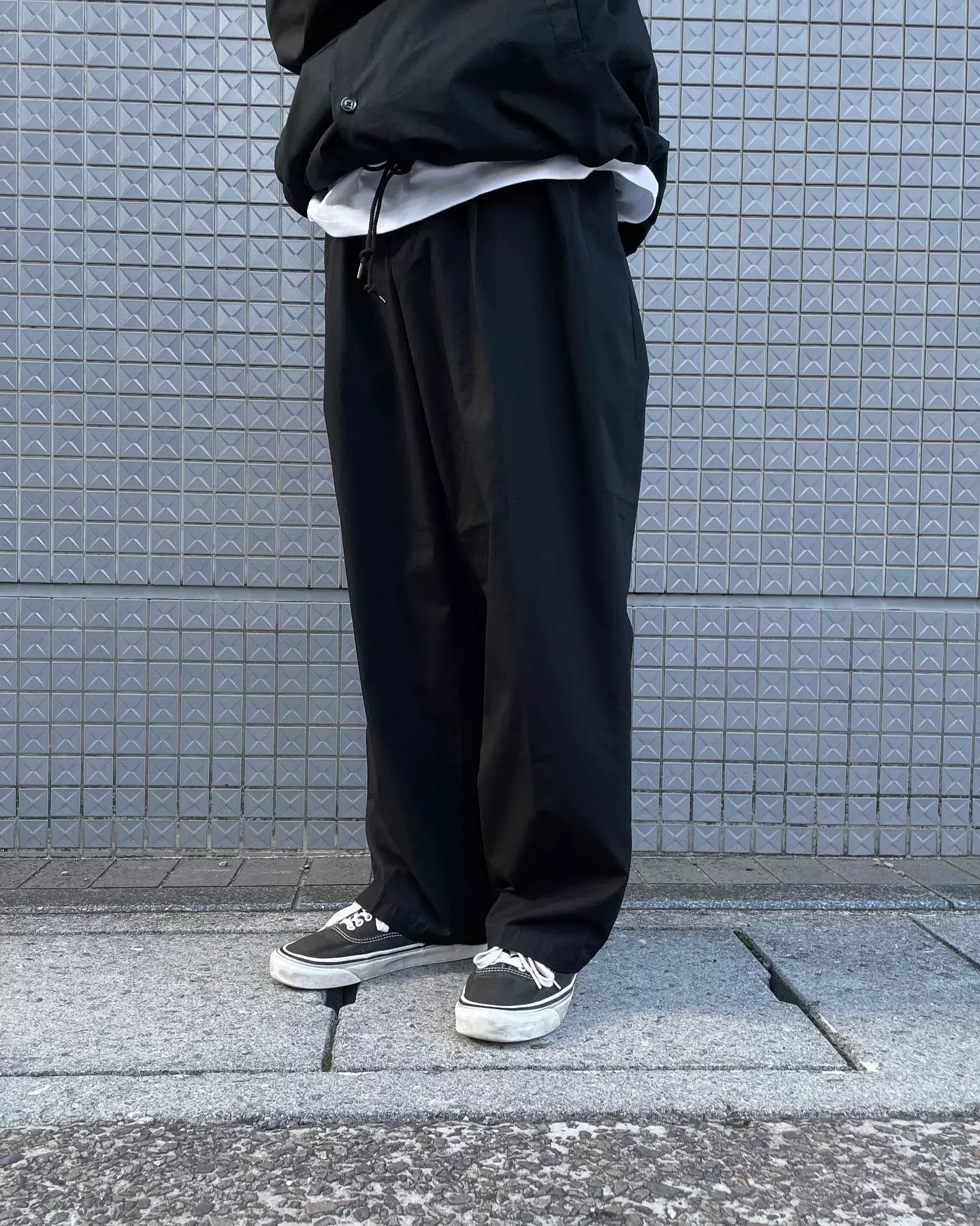 COOTIE SHRINK NYLON 2 TUCK EASY PANTS 23AW尼龙宽松双褶西装裤-Taobao