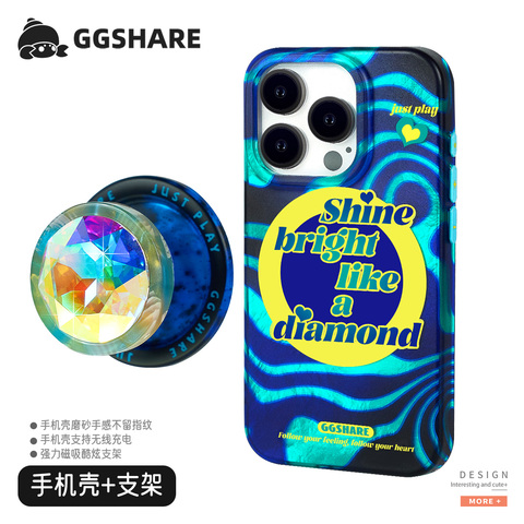 GGSHARE Blue Swirls Abstract Wavy Lines iPhone Case