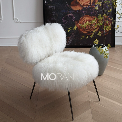 Морановый дизайнерский заправка итальянский импортный шерстяной легкий роскошный творческий одиночный одиночный диван с балконом. Случайный стул