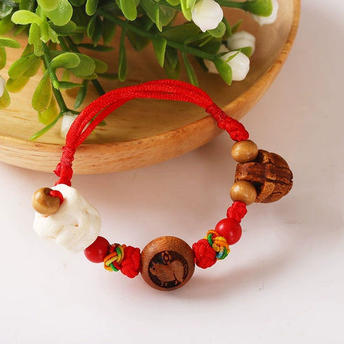 Детский браслет для новорожденных, цвета киновари