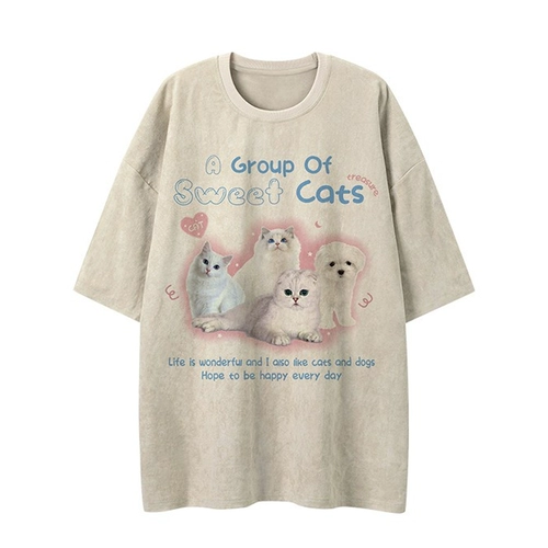 Милая бархатная летняя футболка для отдыха для влюбленных, оверсайз, короткий рукав