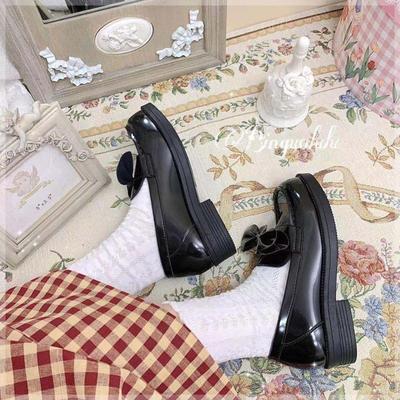 taobao agent [Spot] Binguo Lulita Lolita's wild -headed bears original orthodox uniform shoes small leather shoes bears cooing