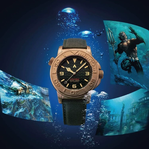 Отсутствие DC Aquaman New Neptune Limited Limited Bronze Shell Персонализированные механические дайвинг -мужчины часы
