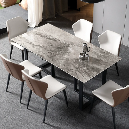 Современный прямоугольный мраморный стульчик для кормления для домашнего использования для стола