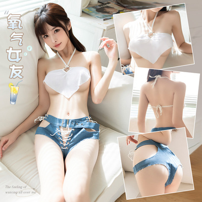 taobao agent Sexy underwear, dudou, denim skirt, uniform, pijama