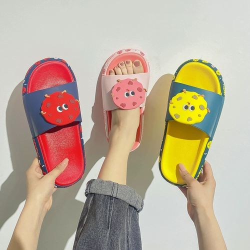 Слайдеры на платформе, тапочки, милая модная нескользящая летняя обувь для влюбленных, коллекция 2021, свободный крой