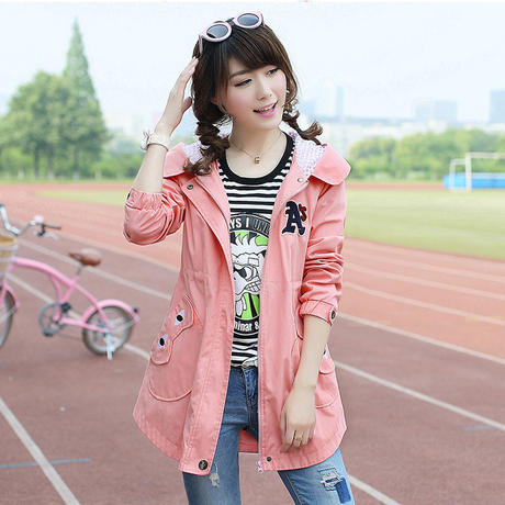青少年少女装2016新款秋装14韩版16岁初中高中学生可爱秋冬季外套