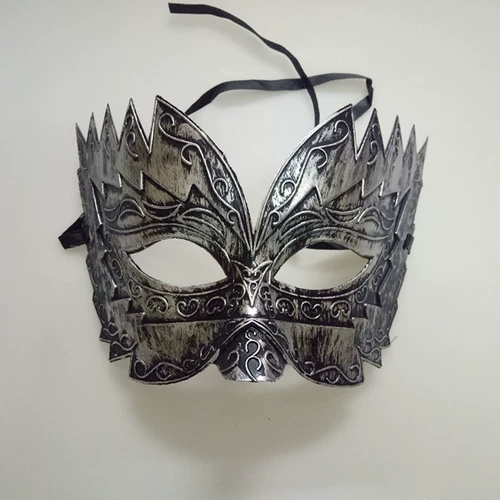 Антикварная бронзовая мужская маска