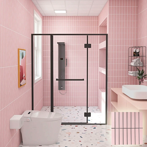 Нордическая длинная керамическая мозаика черная, белая серая синяя печь, плитка из кухонная балкон -балкон -инженерная плитка настенная плитка