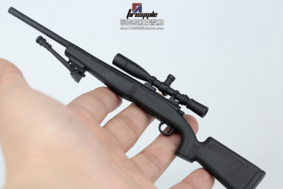 taobao agent Spot 1/6 soldier M40 sniper rifle model Black unlicensed all plastic wood grain texture