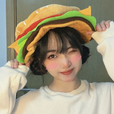 taobao agent Lena party girl funny cute cartoon burger hat Xiaohongshu Xiaoshong book same cosplay performance stage hat