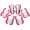 Pink complete set of protective gear
