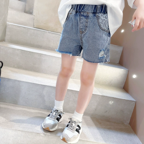 Шорты, штаны, модная летняя одежда, тонкие детские джинсы для отдыха, городской стиль, оверсайз