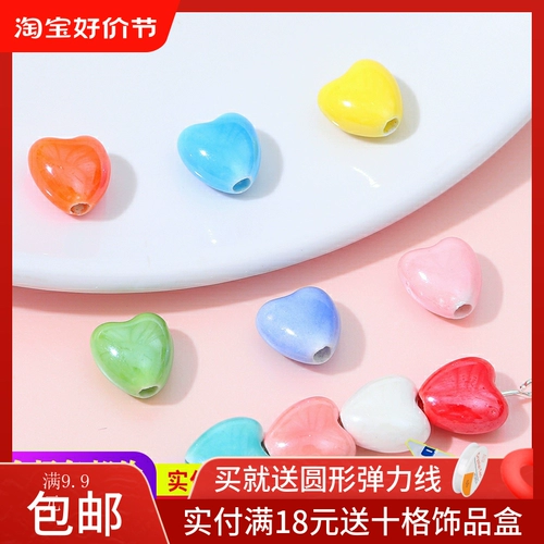 Керамический браслет ручной работы в виде сердечка, ожерелье, серьги, аксессуары