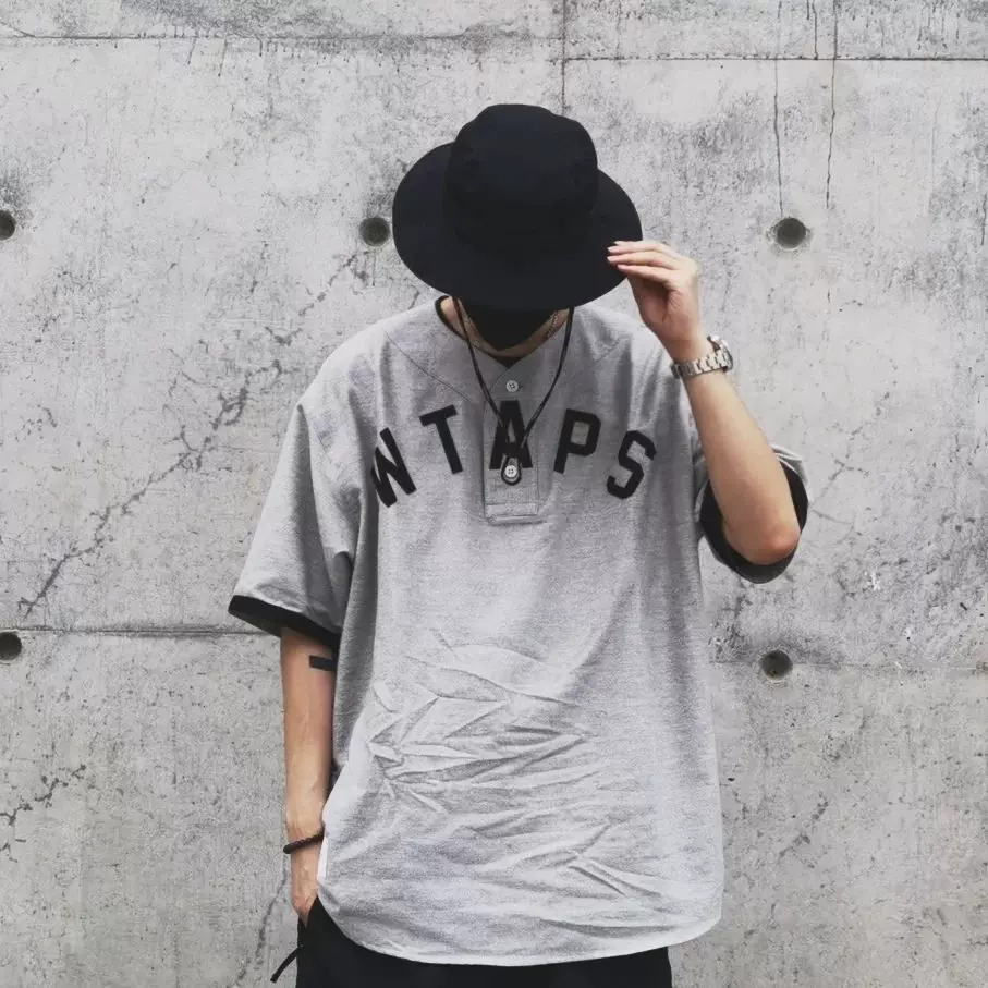 Sunken/WTAPS LEAGUE COTTON日系寬鬆休閒短袖襯衫棒球衫開衫22SS-Taobao