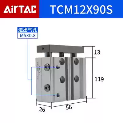 Xi lanh AirTac TCL/TCM12/16/20/25/32/40X10S/20S/30S/40S/50S/75S