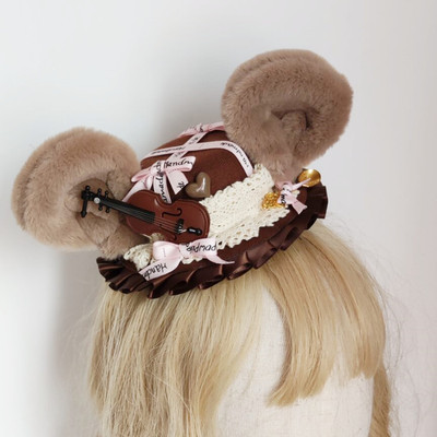 taobao agent Cute Japanese hair accessory, Lolita style, with little bears