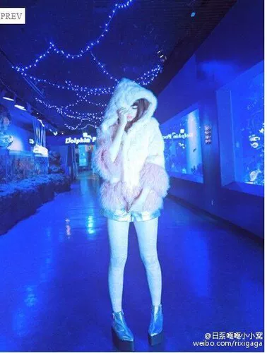 Девушки японская милая мягкая девушка лолита розовый цвет, блокирующий мех милый фальшивый фальшивый мех кролика милый теплый