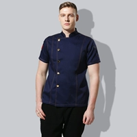 Короткая синяя одиночная рубашка