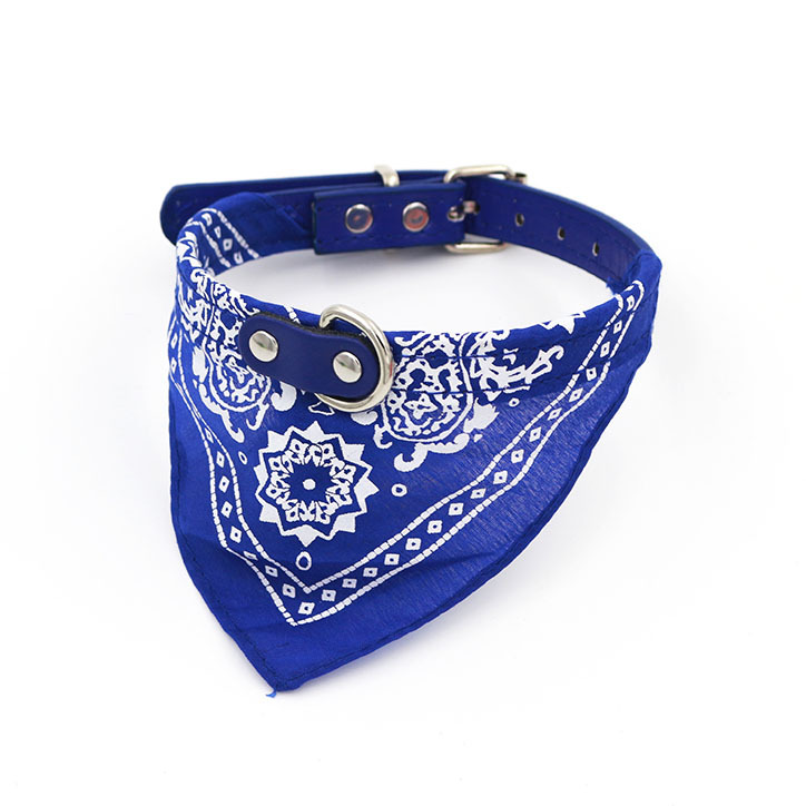 Blue Triangle Scarfpuppy Dog collar poodle Pomeranian Bichon    Pet Supplies & Pet Wool bow Collar   Miniature dog Neck cover