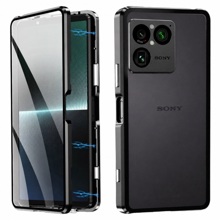 Polished Metal Frame Purple Transparent Sony Xperia Phone Case