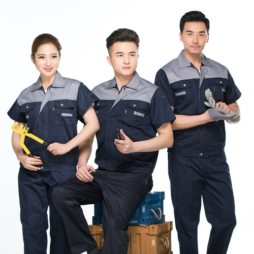 Мужской тонкий летний дышащий износостойкий комбинезон, короткий рукав, делается под заказ