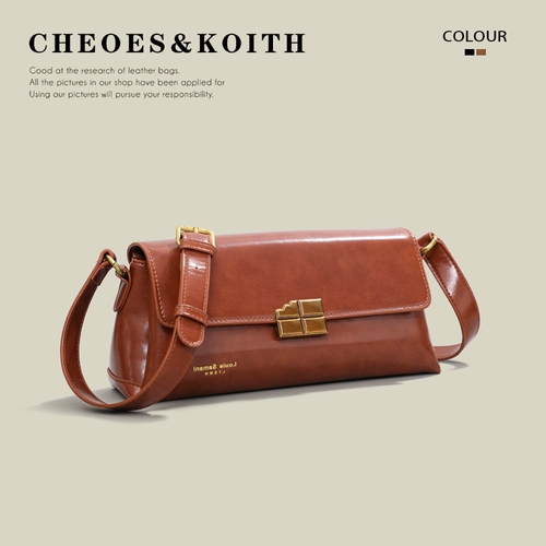 CHEOES & KOITH, настоящая высококачественная женская сумка подмышки, новинка зимы 2022, модная сумка-багет для пригородных поездок