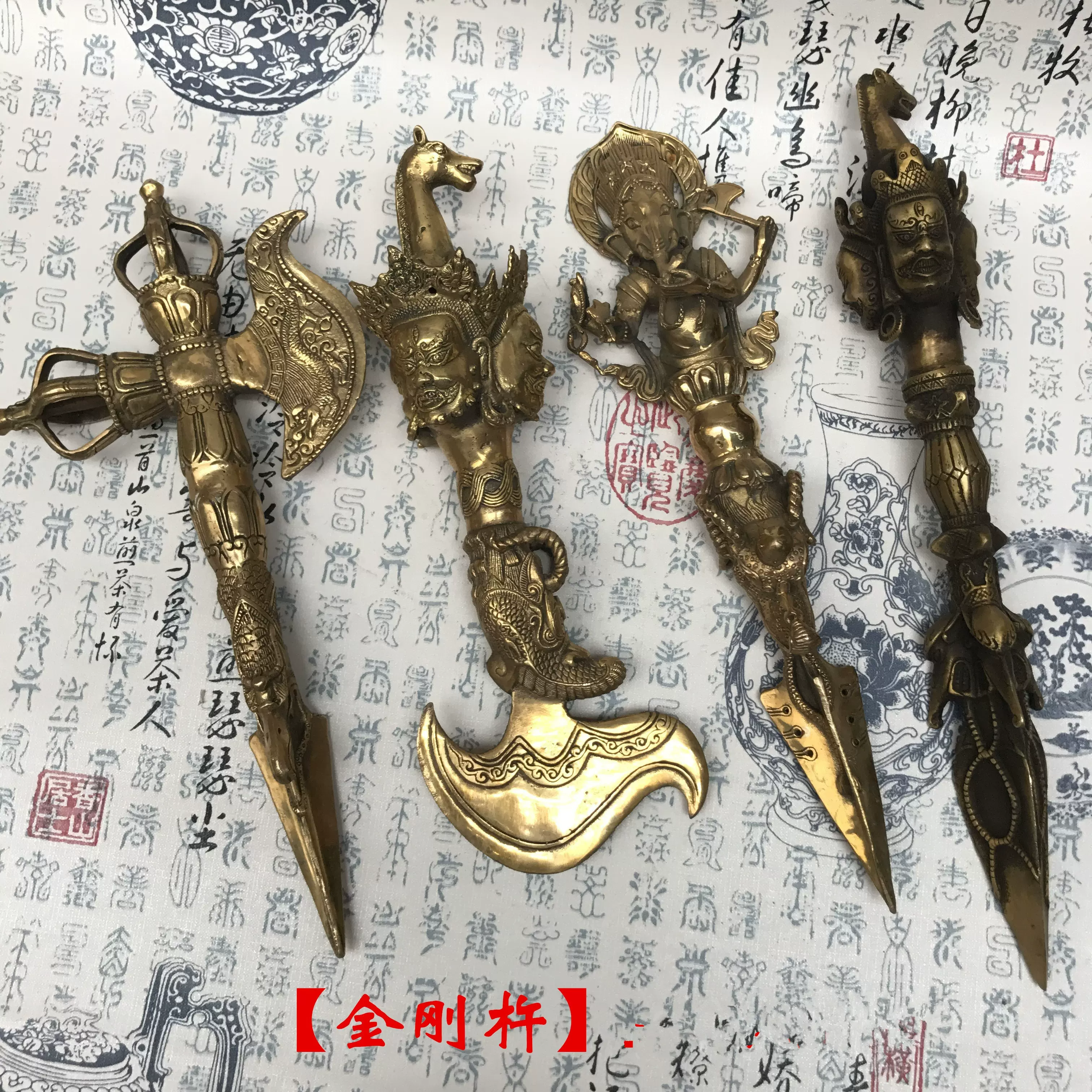 密教法具 特大 独鈷杵 金鋼杵 砂張（鳴銅）製 仏教 23cm ❤オンライン