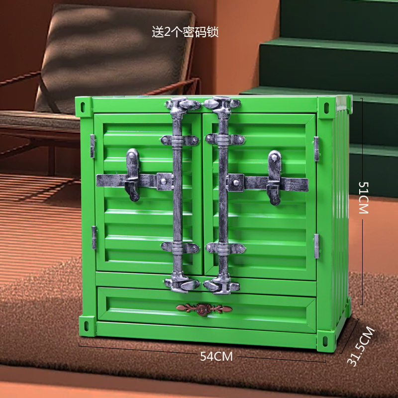 green-double-door-lower-drawer