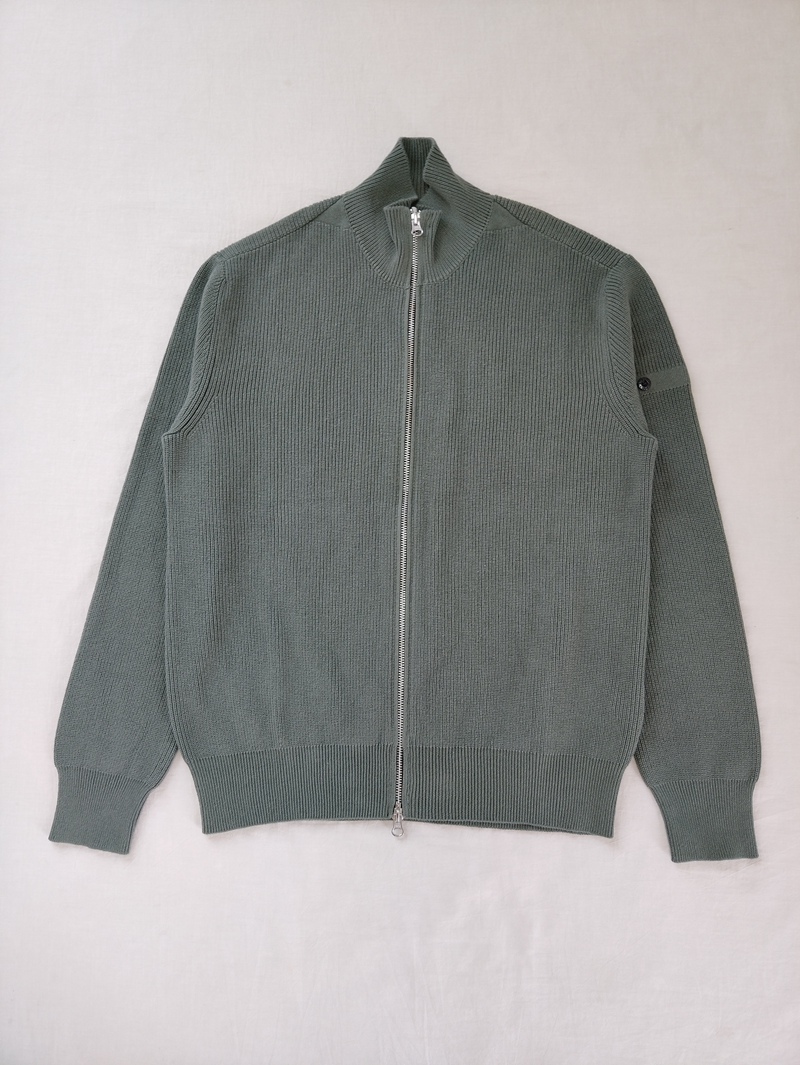 24SS 526D8 COTTON ZIP CARDIGAN KNIT TOPSTONEY 拉链毛衣