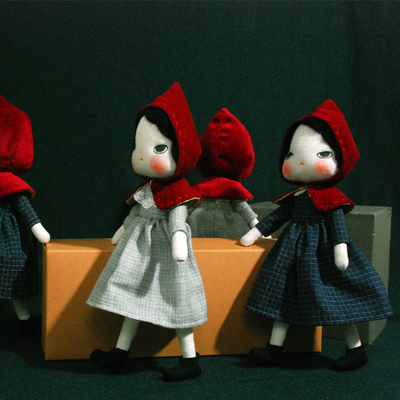 taobao agent LeeDoll twin doll handmade diy material package hand sewing art original rag doll wool felt fabric gift