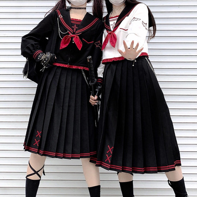 taobao agent Jin Mu [Demon Rabbit] Original JK uniform bad girl water player clothing pleated skirt college school style suit