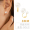 Gold-8mm double-sided ear clip