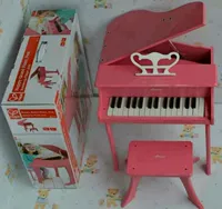 Пианино, деревянная розовая игрушка для мальчиков и девочек, 30 клавиш, раннее развитие