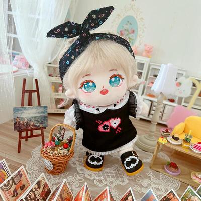 taobao agent Cotton doll, black clothing, 20cm